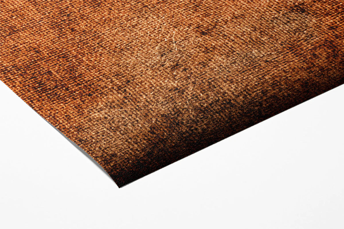 Distressed Burnt Orange Canvas Mural Wallpaper — Vintage Texture Mural Wallpaper - room preview 03