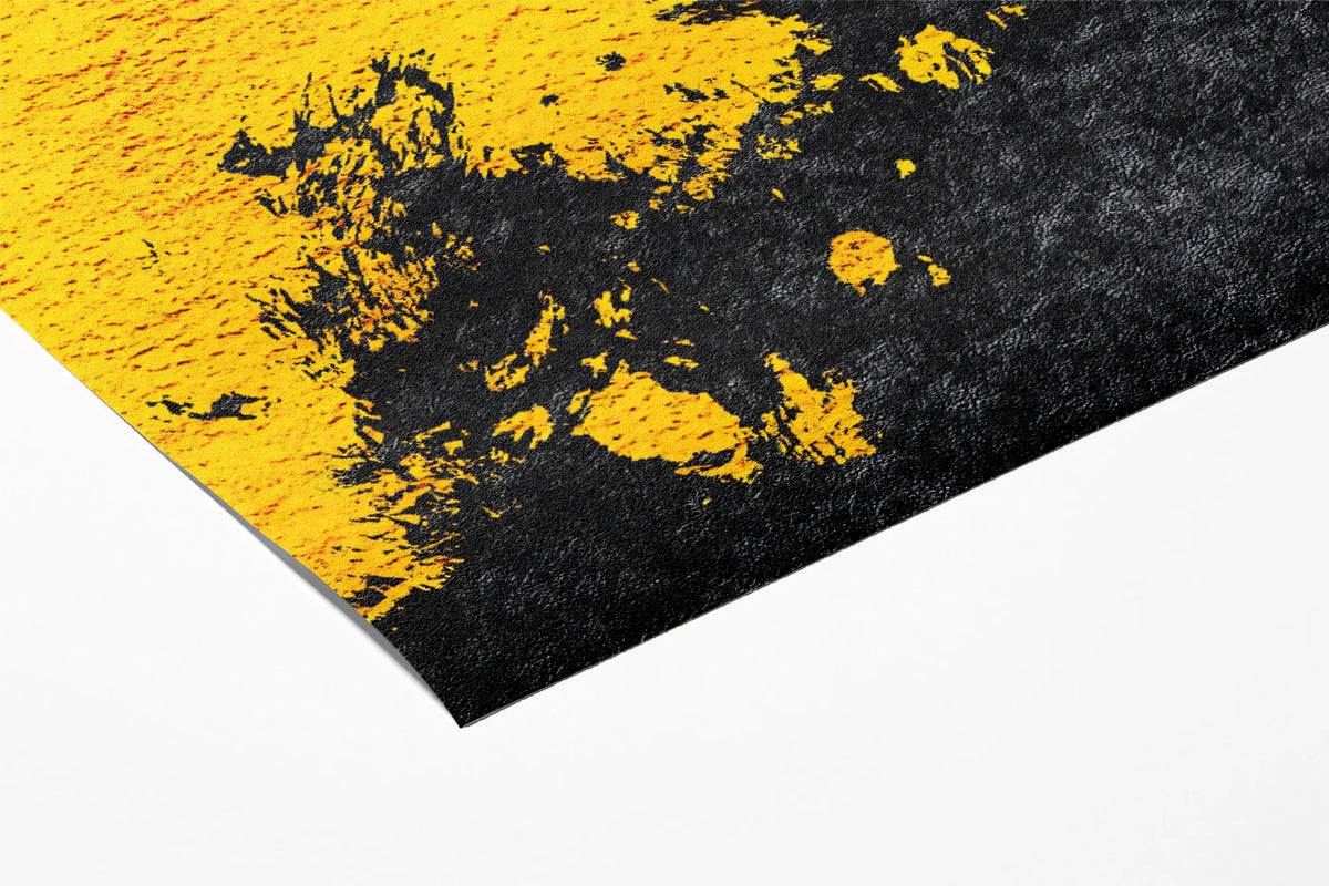 Sun-Drenched Ochre Mural Wallpaper with Abstract Ink Accents Mural Wallpaper - room preview 03