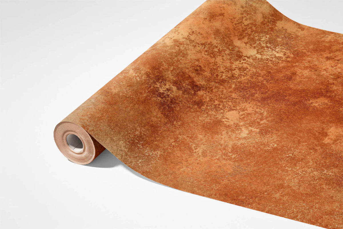 Tuscan Sunset Mural Wallpaper — Rustic Earthy Abstract Fresco Mural Wallpaper - room preview 03