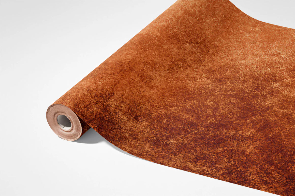 Rustic Cracked Copper Mural Wallpaper — Earthy Abstract Design Mural Wallpaper - room preview 03