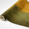 Abstract Gold Leaf Mural Wallpaper — Textured Olive Green Decor Mural Wallpaper - room preview 03