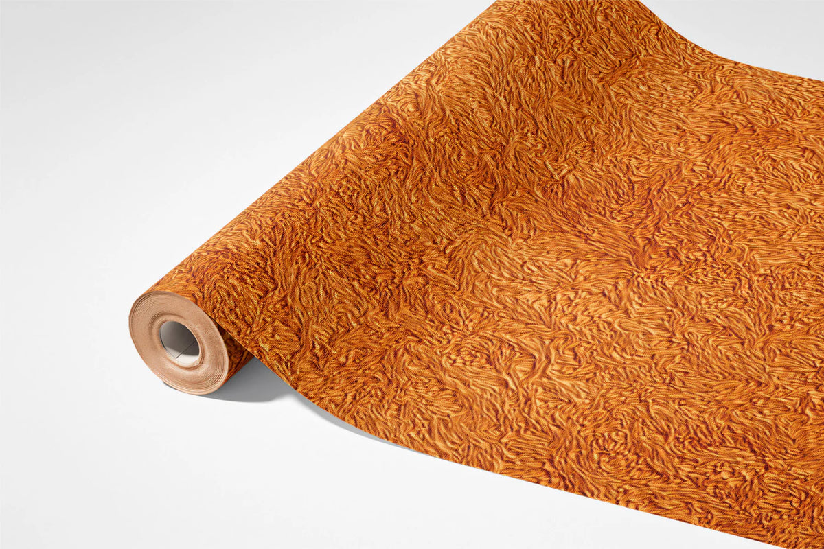 Sun-Drenched Amber Abstract Mural Wallpaper — Textured Fiber Design Mural Wallpaper - room preview 03