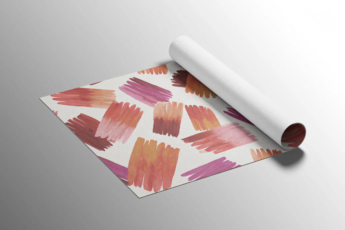 Abstract Brushstroke Mural Wallpaper — Vibrant Watercolor Pattern Mural Wallpaper - room preview 03