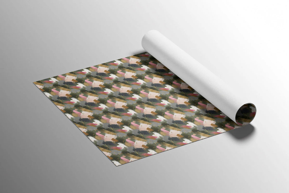 Abstract Brushstroke Plaid Mural Wallpaper — Artistic Texture Mural Wallpaper - room preview 03