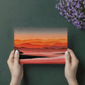 Sunset Horizon Mural Wallpaper — Layered Mountain Landscape Mural Wallpaper - room preview 03
