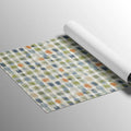Abstract Cross-Hatch Mural Wallpaper — Hand-Painted Textile Motif Mural Wallpaper - room preview 03