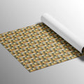 Abstract Geometric Mosaic Mural Wallpaper in Earthy Gold and Olive Mural Wallpaper - room preview 03