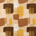 Abstract Geometric Blocks Mural Wallpaper — Warm Earth Tones Mural Wallpaper - room preview 03