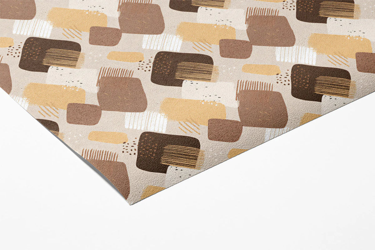 Abstract Geometric Block Mural Wallpaper — Earthy Tones Mural Wallpaper - room preview 03