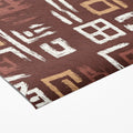 Modern Folk Abstract Mural Wallpaper — Earthy Tribal Print Mural Wallpaper - room preview 03