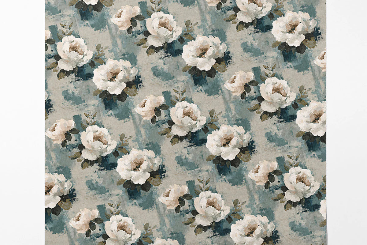 Vintage Rose Garden Mural Wallpaper — Painterly Floral Pattern Mural Wallpaper - room preview 03