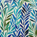 Abstract Foliage Mural Wallpaper — Blue and Green Leaf Pattern Mural Wallpaper - room preview 03
