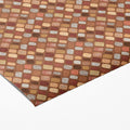 Woven Mosaic Mural Wallpaper — Textured Earthy Grid Pattern Mural Wallpaper - room preview 03