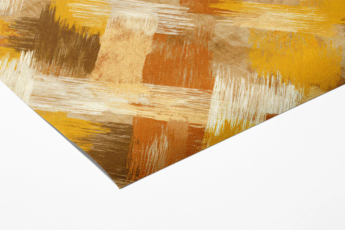 Woven Brushstroke Mural Wallpaper in Golden Earth Tones Mural Wallpaper - room preview 03
