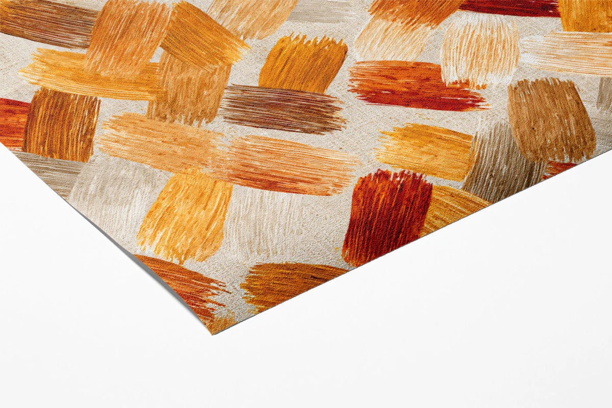 Woven Earth Brushstroke Mural Wallpaper — Abstract Warm Texture Mural Wallpaper - room preview 03