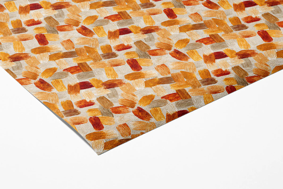 Woven Earth Brushstroke Mural Wallpaper — Textured Abstract Art Mural Wallpaper - room preview 03