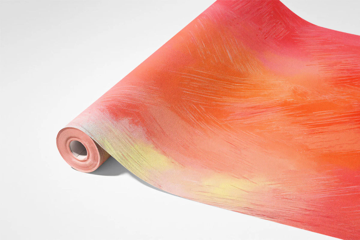 Vivid Brushstroke Abstract Mural Wallpaper — Expressive Color Art Mural Wallpaper - room preview 03