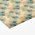 Abstract Floral Mural Wallpaper in Ocean Blue and Sand Mural Wallpaper - room preview 03