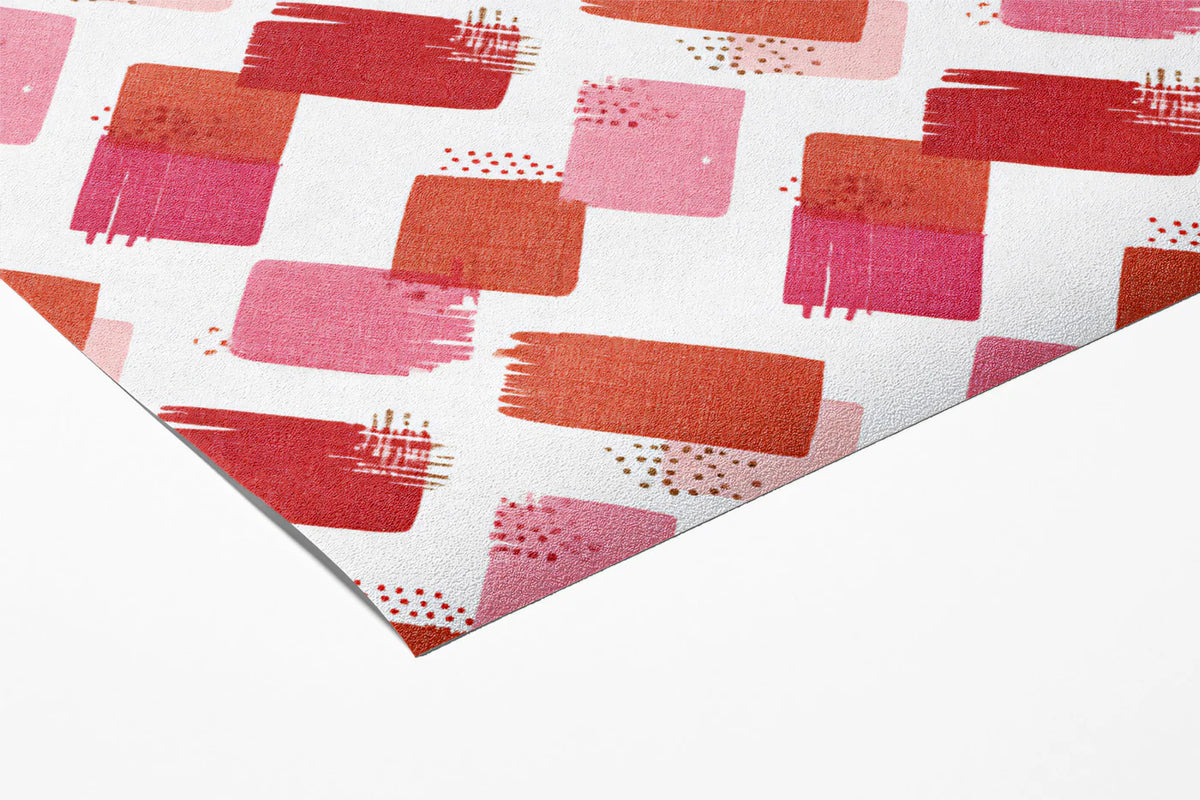 Abstract Brushstroke Mural Wallpaper — Red and Pink Geometric Mural Wallpaper - room preview 03