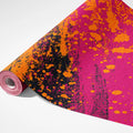 Abstract Painted Circle Mural Wallpaper — Vibrant Fuchsia and Orange Mural Wallpaper - room preview 03