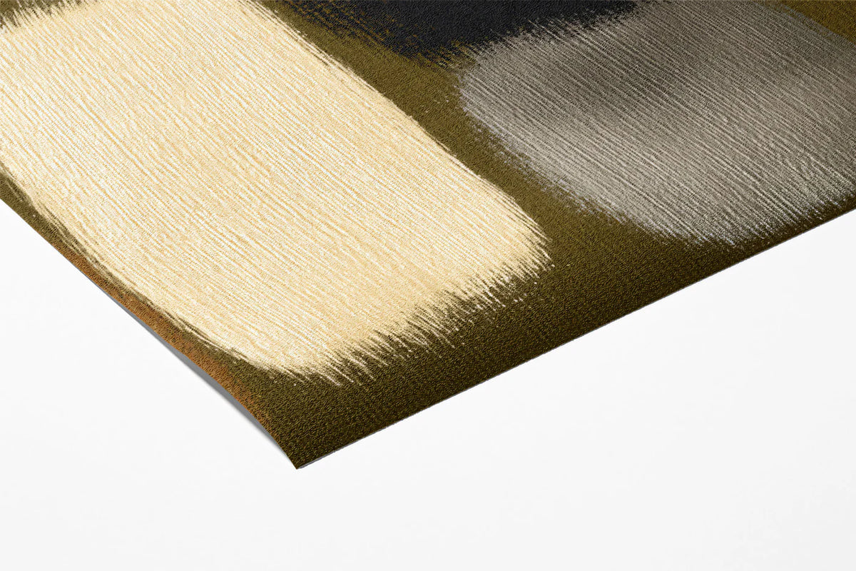 Abstract Painted Block Mural Wallpaper in Earthy Gold and Charcoal Mural Wallpaper - room preview 03