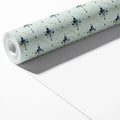 Modern Damask Mural Wallpaper — Soft Blue and Gold Lattice Mural Wallpaper - room preview 03