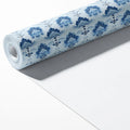 Delicate Damask Floral Mural Wallpaper — Soft Blue Pattern Mural Wallpaper - room preview 03