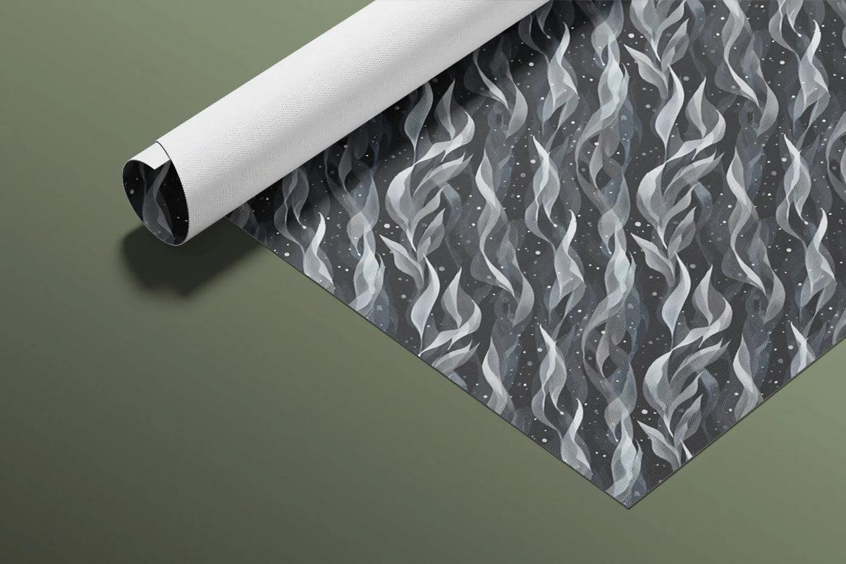 Monochromatic Wavy Abstract Mural Wallpaper — Modern Fluid Art Mural Wallpaper - room preview 03