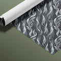Monochromatic Wavy Abstract Mural Wallpaper — Modern Fluid Art Mural Wallpaper - room preview 03