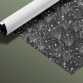 Abstract Dandelion Seed Mural Wallpaper in Monochrome Mural Wallpaper - room preview 03