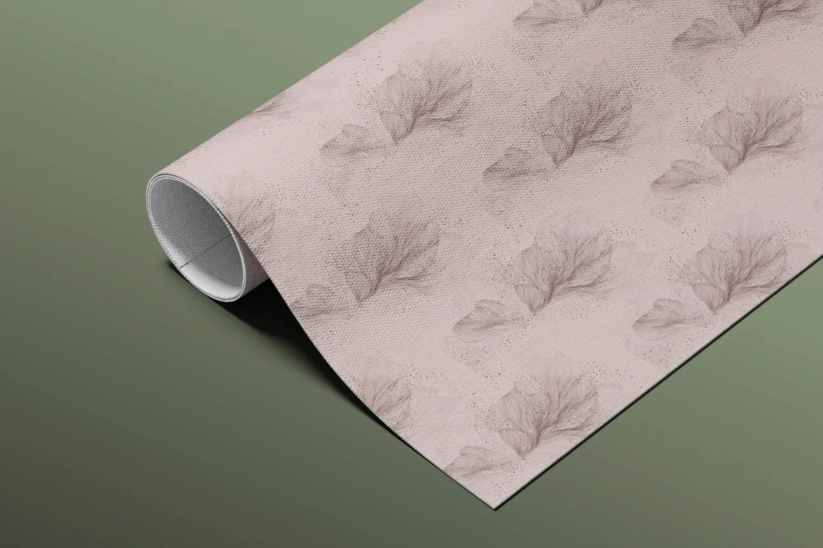 Abstract Branch Mural Wallpaper — Soft Blush and Cocoa Mural Wallpaper - room preview 03