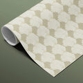 Minimalist Floral Damask Mural Wallpaper — Soft Neutral Pattern Mural Wallpaper - room preview 03