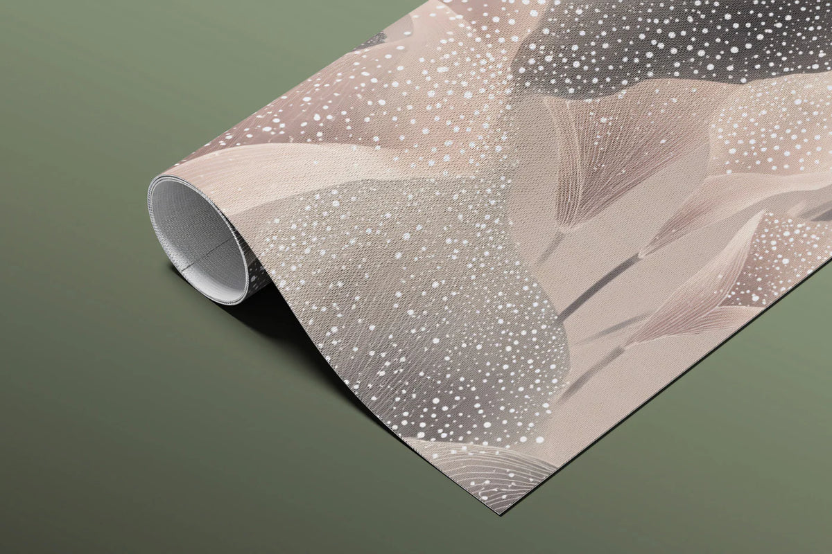 Abstract Calla Lily Mural Wallpaper — Soft Blush and Charcoal Mural Wallpaper - room preview 03