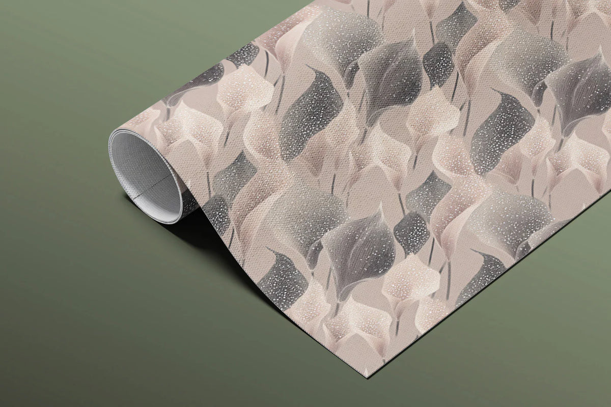 Abstract Calla Lily Mural Wallpaper — Soft Modern Pattern Mural Wallpaper - room preview 03