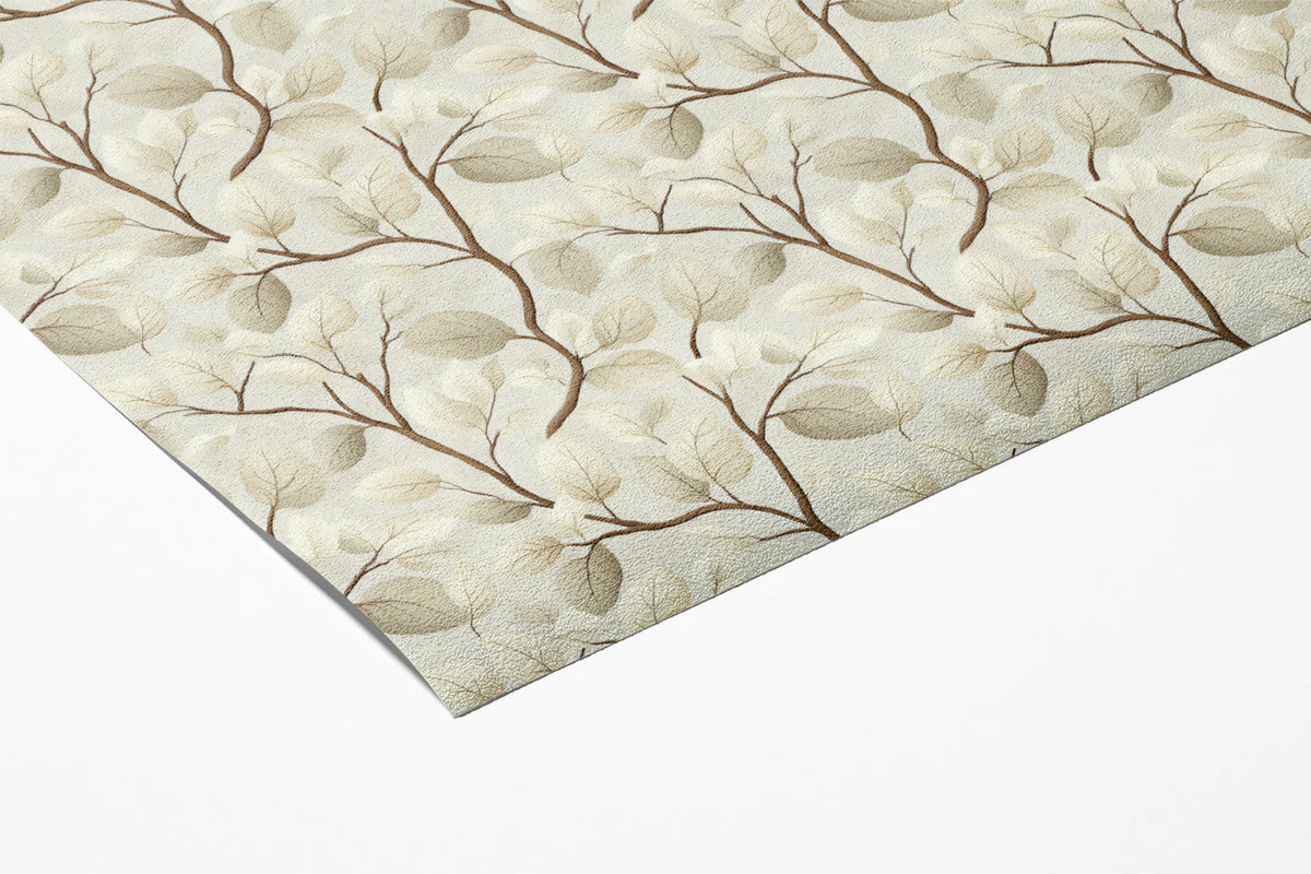 Minimalist Botanical Branch Mural Wallpaper in Neutral Tones Mural Wallpaper - room preview 03