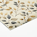 Abstract Botanical Mural Wallpaper — Warm Ochre and Cool Slate Mural Wallpaper - room preview 03