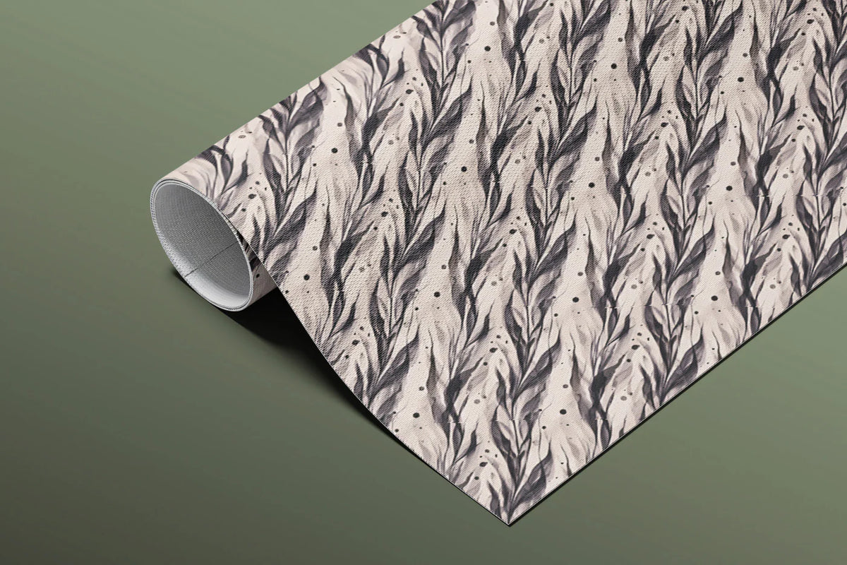Abstract Leaf Diagonal Mural Wallpaper — Soft Minimalist Print Mural Wallpaper - room preview 03