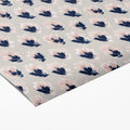Abstract Feather Mural Wallpaper — Soft Pink and Navy Pattern Mural Wallpaper - room preview 03