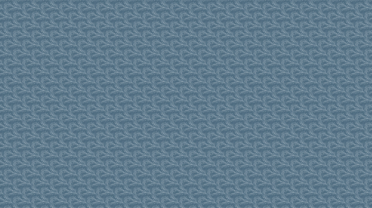 Fine Feathered Leaf Mural Wallpaper — Subtle Organic Blue Pattern Mural Wallpaper - room preview 03