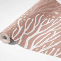 Coastal Coral Mural Wallpaper — Soft Dusty Rose Organic Pattern Mural Wallpaper - room preview 03