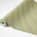 Diagonal Ribbon Weave Mural Wallpaper — Soft Olive Texture Mural Wallpaper - room preview 03