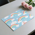 Kawaii Kitten and Rainbow Cloud Mural Wallpaper — Whimsical Decor Mural Wallpaper - room preview 03