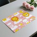 Safari Cloud Whimsical Mural Wallpaper — Pink and Yellow Kids Decor Mural Wallpaper - room preview 03