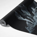 Stippled Kelp Mural Wallpaper — Moody Monochrome Botanical Mural Wallpaper - room preview 03