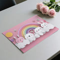 Paper-Cut Animal Rainbow Mural Wallpaper — Whimsical Soft Aesthetic Mural Wallpaper - room preview 03