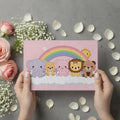 Kawaii Animal Rainbow Mural Wallpaper — Whimsical Playful Design Mural Wallpaper - room preview 03