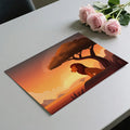 Lion at Sunset Savannah Mural Wallpaper — Minimalist Landscape Mural Wallpaper - room preview 03