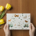 Safari Road Trip Mural Wallpaper — Whimsical Animal Pattern Mural Wallpaper - room preview 03