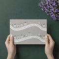Roadside Village Mural Wallpaper — Minimalist Scandi Line Art Mural Wallpaper - room preview 03