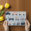 Vintage Transit Mural Wallpaper in Pastel Tones and Retro Style Mural Wallpaper - room preview 03